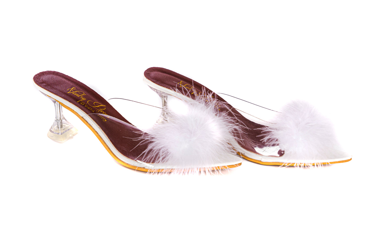 Ostrich Fur Kitty Heels