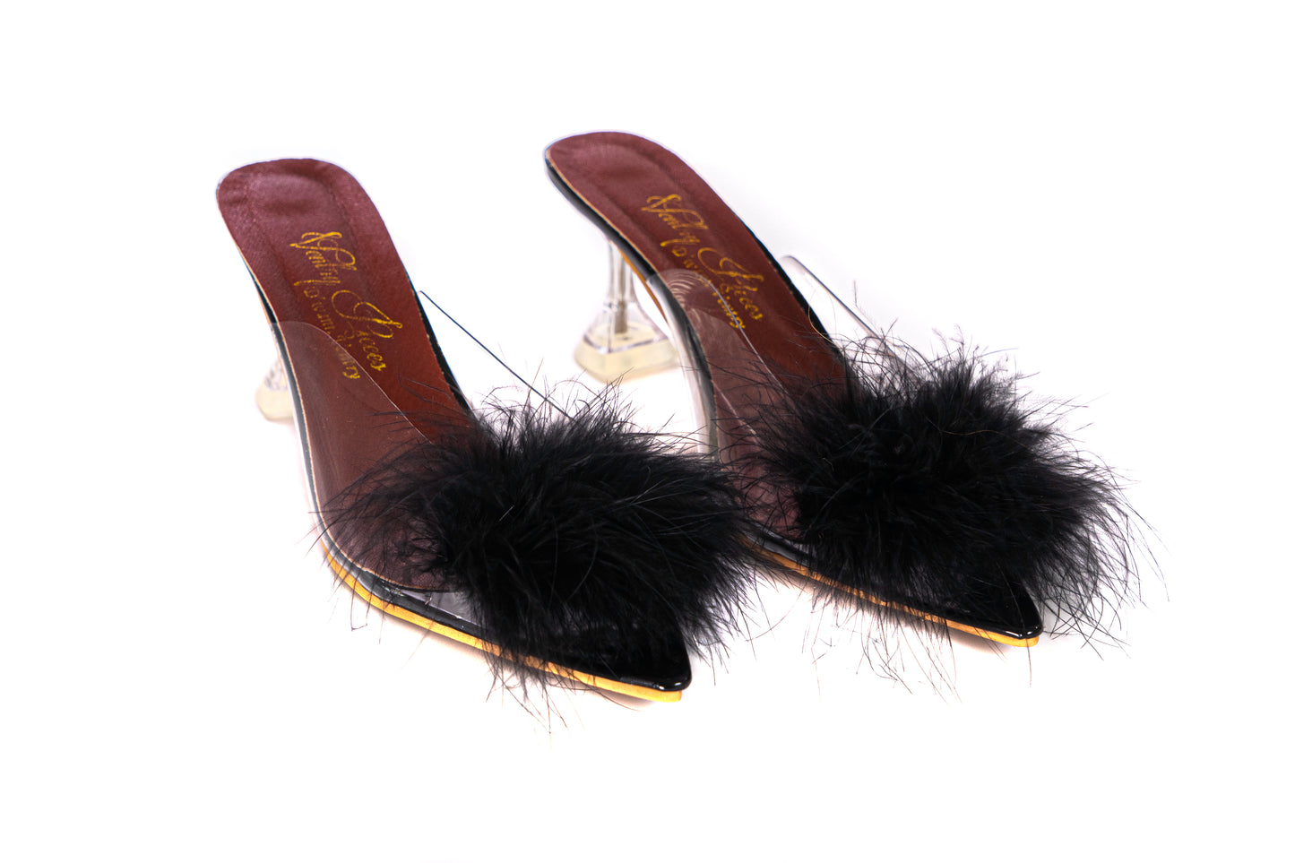 Ostrich Fur Kitty Heels