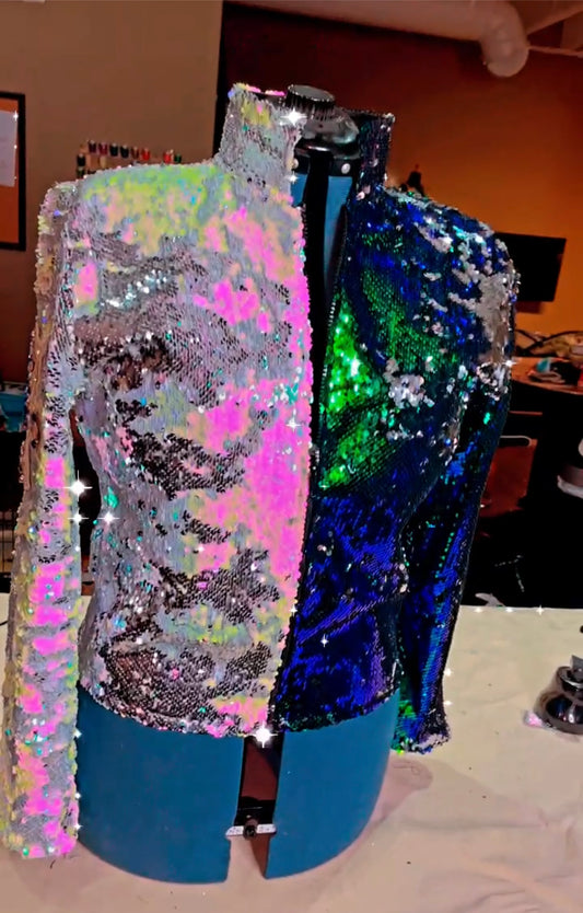 Chaotic Two Toned Iridescent Jacket