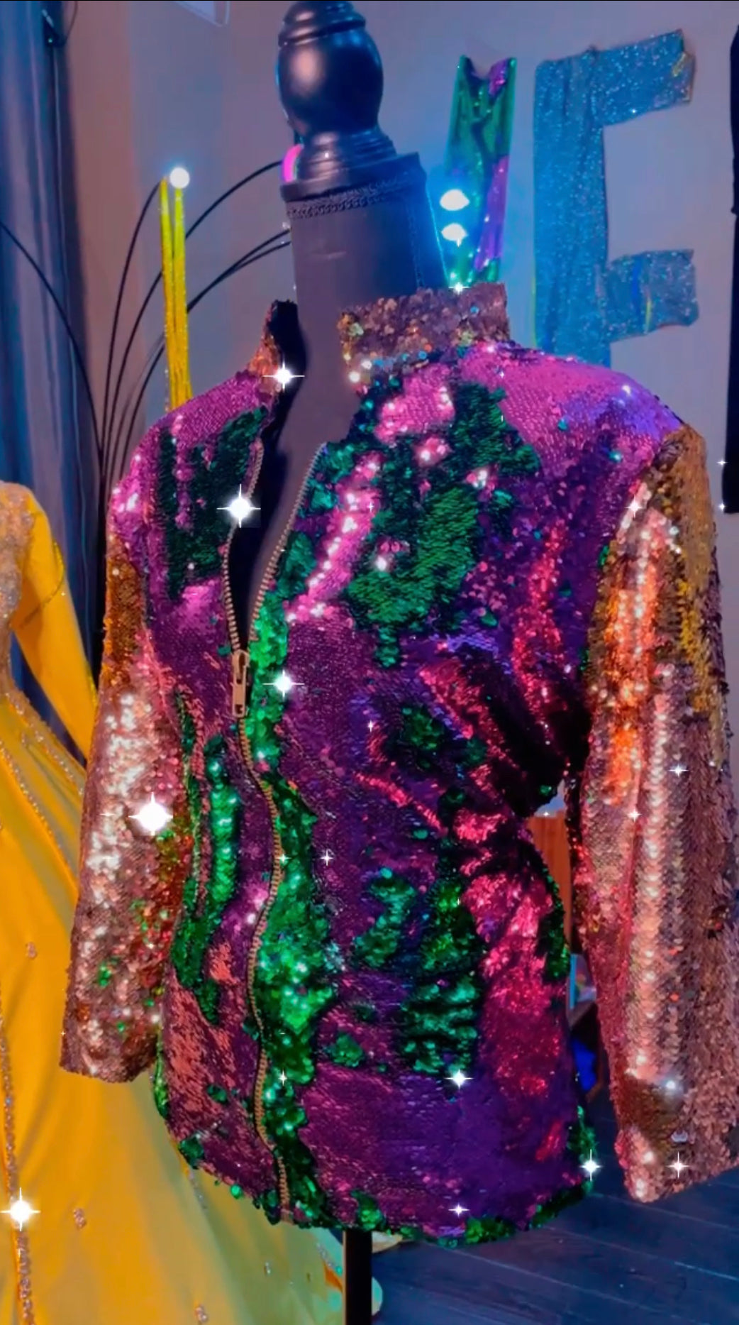 Iridescent Mardi Gras Jacket